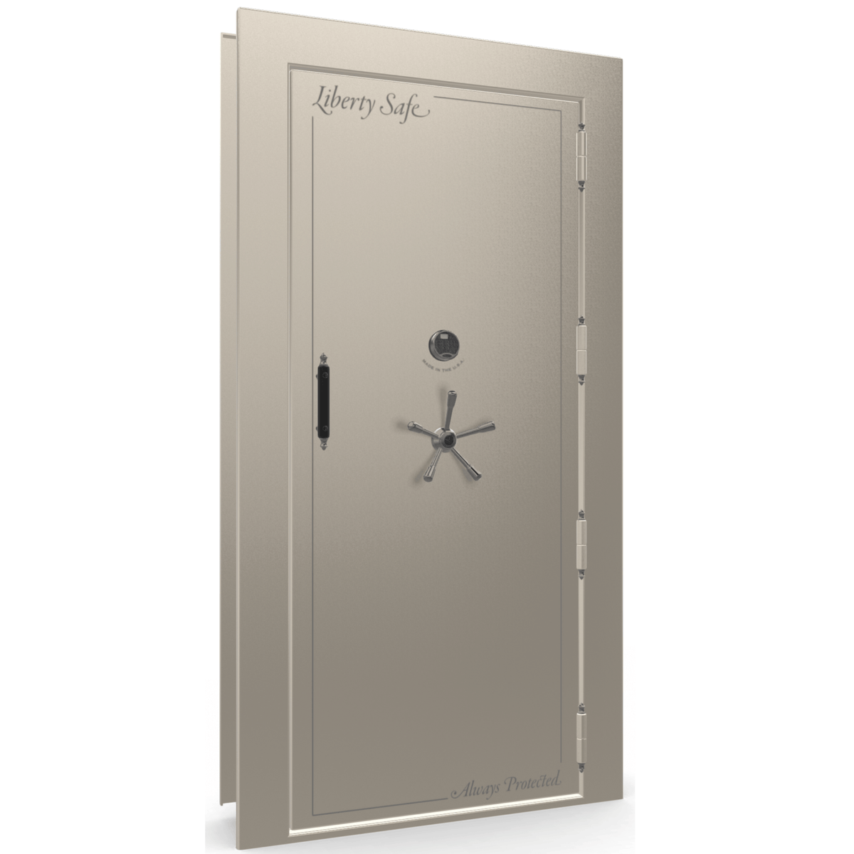 Vault Door Series | Out-Swing | Right  Hinge | Champagne Gloss | Electronic Lock - closed