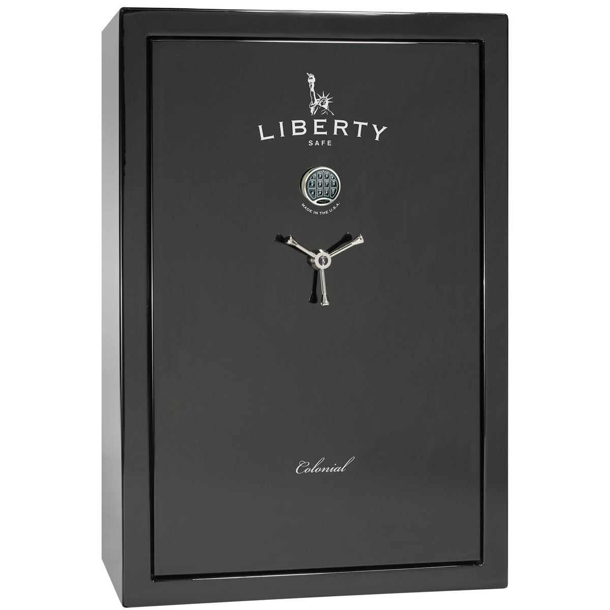 Colonial Series | Level 4 Security | 75 Minute Fire Protection | 35 | DIMENSIONS: 60.5"(H) X 42”(W) X 22"(D*) | Black Gloss | Electronic Lock - closed
