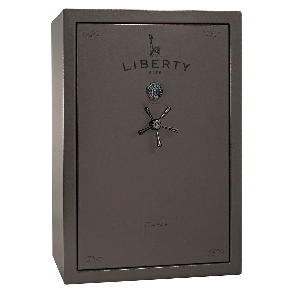 Franklin 45 | Pro Flex Interior | Level 5 Security | 110 Minute Fire Protection | Dimensions: 60.5&quot;(H) x 42&quot;(W) x 27.5&quot;(D) | Up to 60 Long Guns | Gray Marble | Electronic Lock - Closed